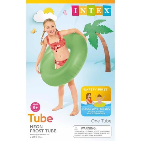 Intex Intex Assorted Vinyl Inflatable Neon Frost Pool Float Tube 59262EP